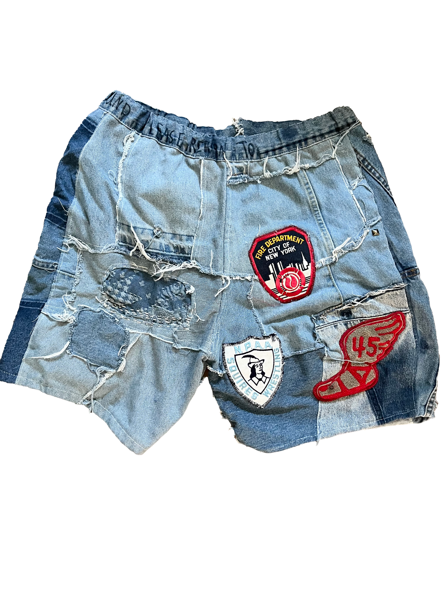 Jean shorts w/ patches